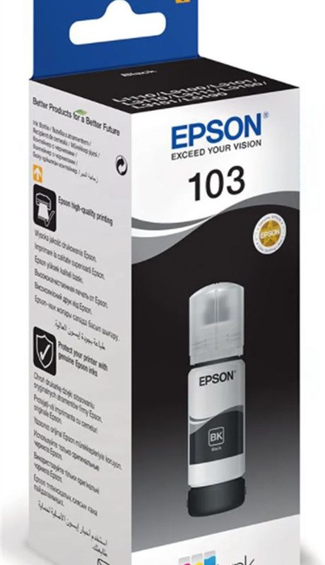 Mb Teknoloji | Bilgisayar Elektronik Gaming Ekipmanlar | EPSON 103BK ECO TANK BLACK BOTTLE T00S14A (65 ML)-SİYAH | EPSON 103BK ECO TANK BLACK BOTTLE T00S14A (65 ML)-SİYAH | EPSON 103BK ECO TANK BLACK BOTTLE T00S14A (65 ML)-SİYAH | 2332712006321 | Mb Teknoloji | Bilgisayar Elektronik Gaming Ekipmanlar | B04165 | Tanklı Yazıcı Mürekkepleri | Epson | MB Teknoloji Ga