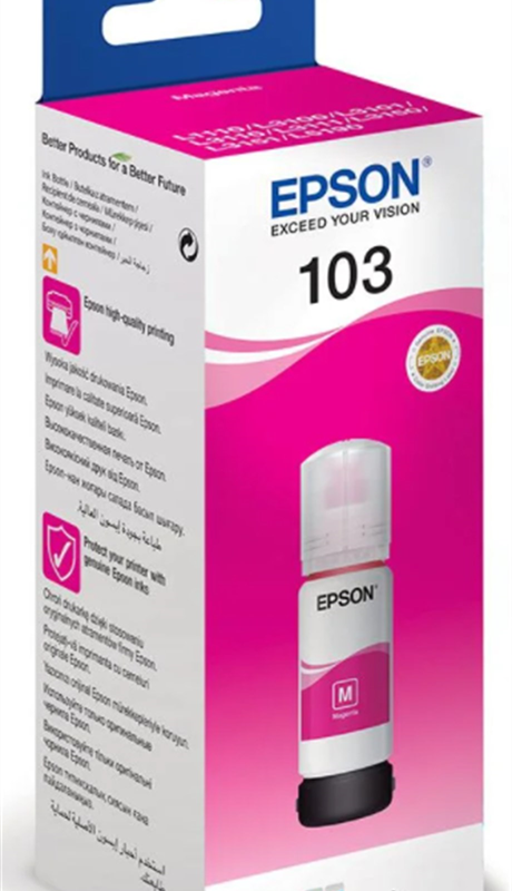 Mb Teknoloji | Bilgisayar Elektronik Gaming Ekipmanlar | EPSON 103M T00S34A ECO TANK MAGENTA BOTTLE C13T00S24A (65 ML)-KIRMIZI | EPSON 103M T00S34A ECO TANK MAGENTA BOTTLE C13T00S24A (65 ML)-KIRMIZI | EPSON 103M T00S34A ECO TANK MAGENTA BOTTLE C13T00S24A (65 ML)-KIRMIZI | 2332712007502 | Mb Teknoloji | Bilgisayar Elektronik Gaming Ekipmanlar | B04092 | Tanklı Yazıcı Mürekkeple
