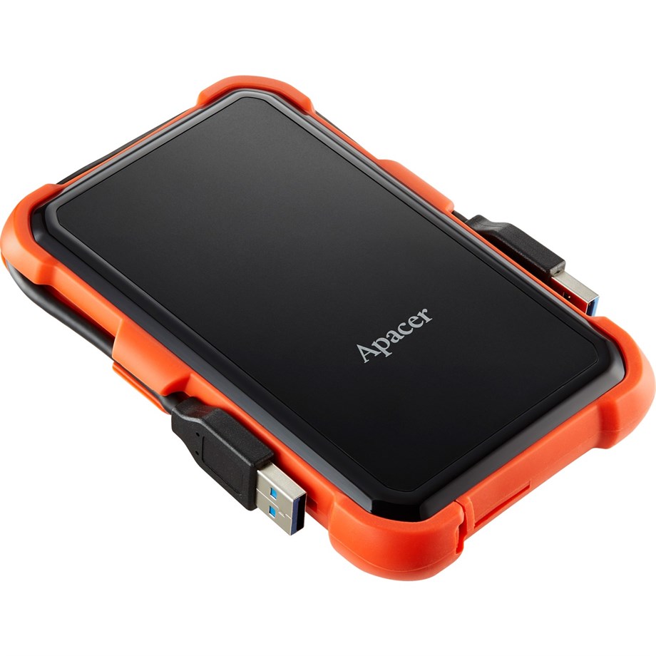 APACER AC630 SİYAH-TURUNCU 2 TB ASKERİ SINIF DARBEYE DAYANIKLI 2.5"USB 3.1 TAŞINABİLİR HARDDİSK