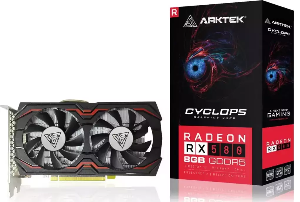 Arktek CYCLOPS, AKR580D5S8GH1, RX580, 8Gb, GDDR5, 256BIT, 1xDVI, 1xHDMI, 1xDP GAMING Ekran Kartı