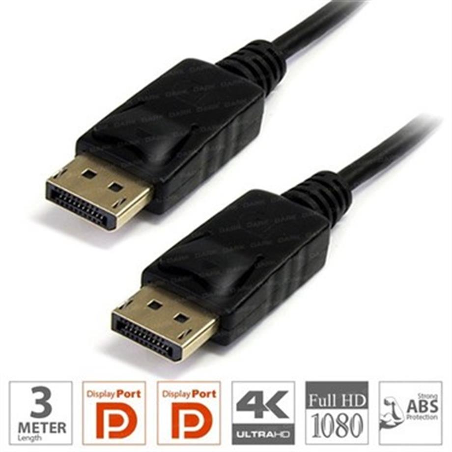 BSD DK-CB-DPL300 3MT DISPLAY PORT TO DISPLAY PORT ERKEK-ERKEK 1080P FULL HD GOLD GÖRÜNTÜ KABLOSU