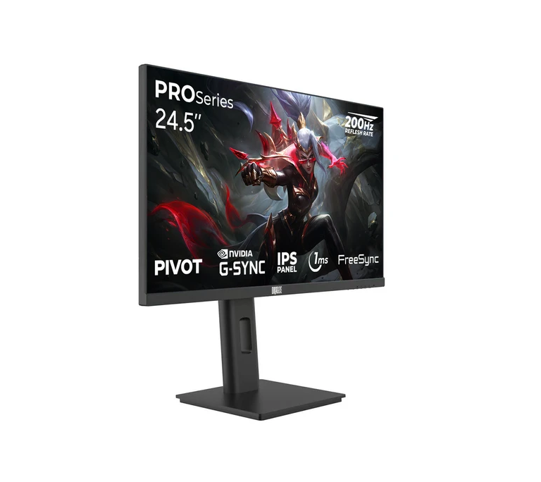 Dragos PRO Series P245FHD200 24.5" 1 ms Full HD Pivot IPS 200 Hz Oyuncu Monitörü - Görsel 2