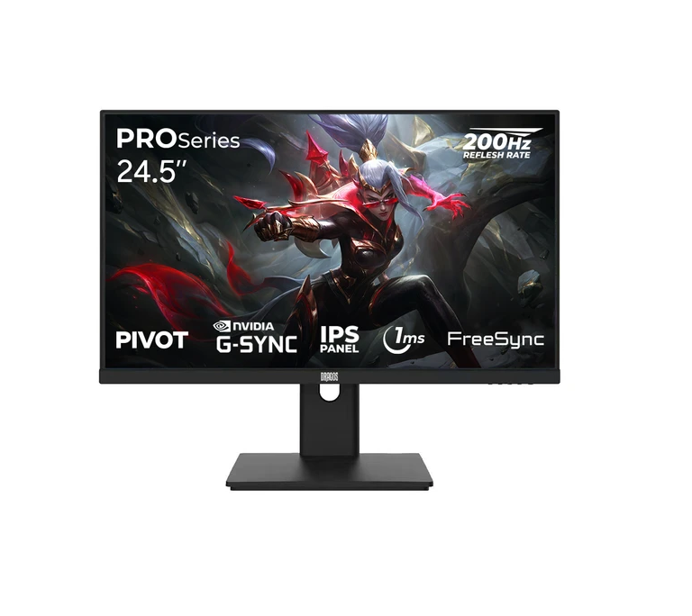 Dragos PRO Series P245FHD200 24.5" 1 ms Full HD Pivot IPS 200 Hz Oyuncu Monitörü