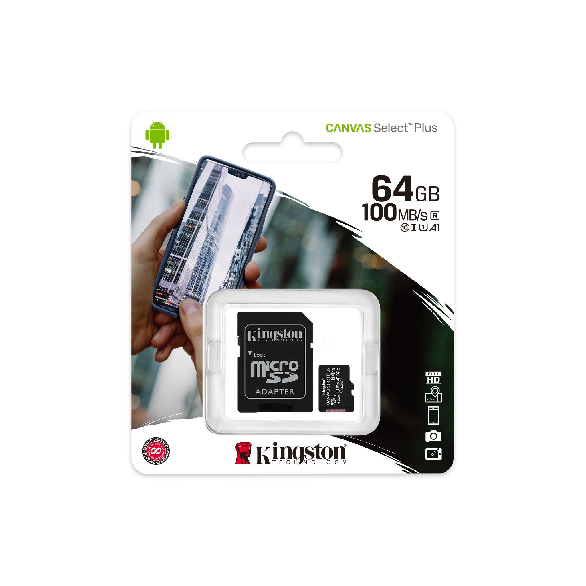KINGSTON 64GB MICRO SD CANVAS PLUS SDCS2/64GB - Görsel 2