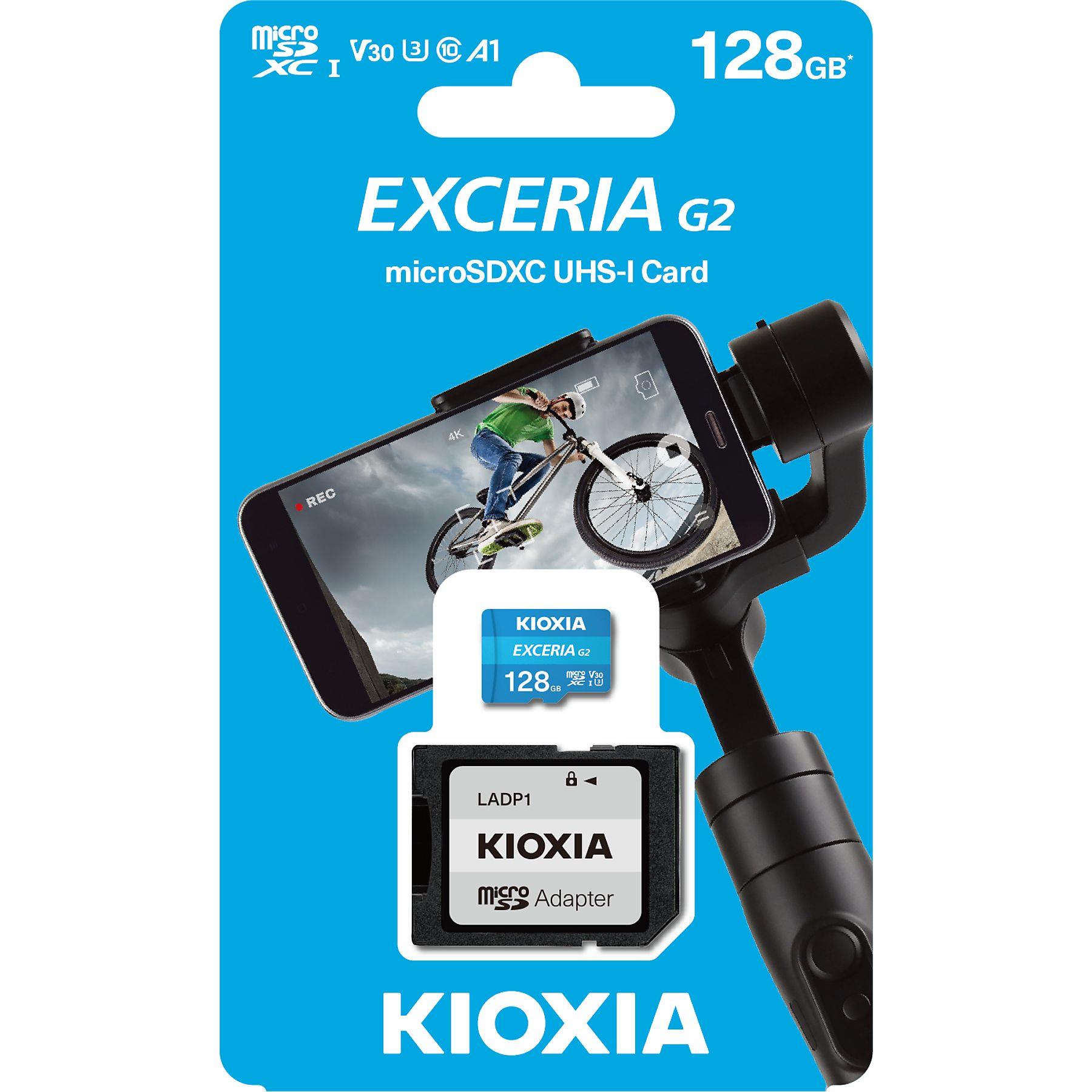 KIOXIA 128GB Exceriag2 Micro SDXC U1 V30 4K 100/50 MicroSD Kart