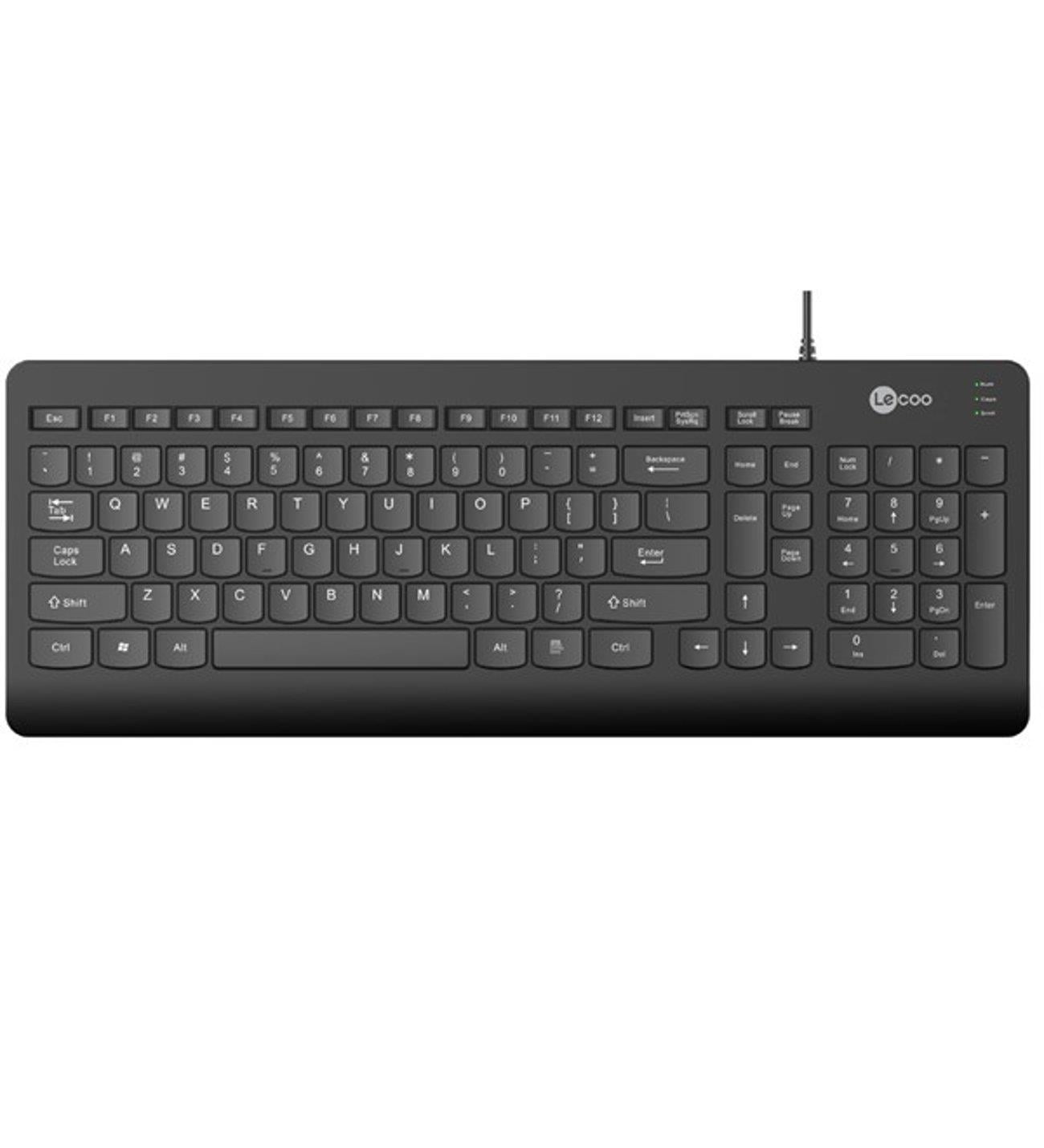 LENOVO LECOO KB103 USB Q TRK SİYAH STANDART KLAVYE - Görsel 2