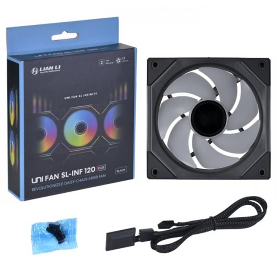 Lian Li UNI Fan SL Infinity 120 RGB Black UF-SLIN120-1B 1x120mm ARGB Siyah Kasa Fanı - Görsel 2