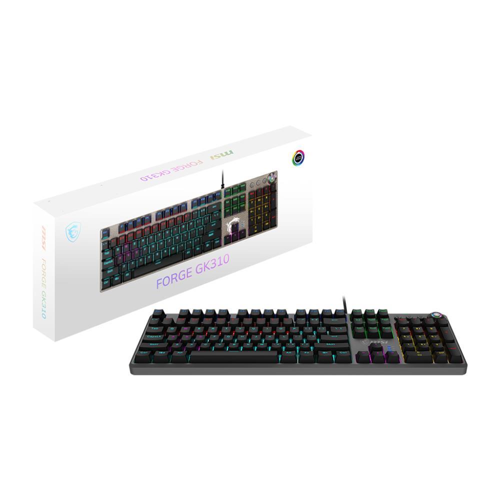 MSI Forge GK310 RGB Red Switch Kablolu Mekanik Oyuncu Klavyesi