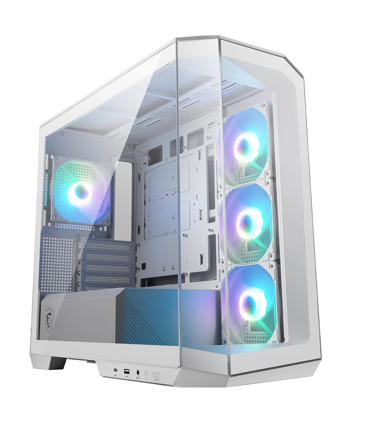 MSI MAG Pano M100R PZ ARGB Fanlı Beyaz Micro ATX Oyuncu Kasası
