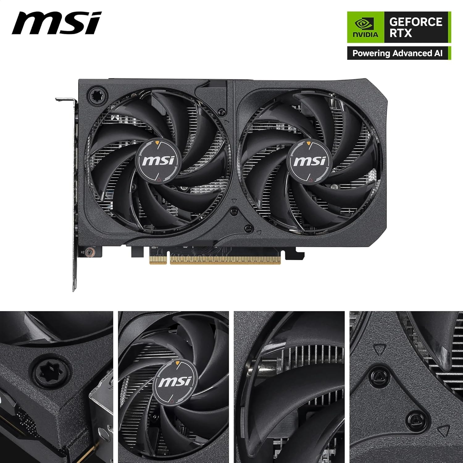 MSI RTX 5050 8G Shadow 2X OC G5050-8S2C 128 Bit GDDR6 8 GB Ekran Kartı - Görsel 2