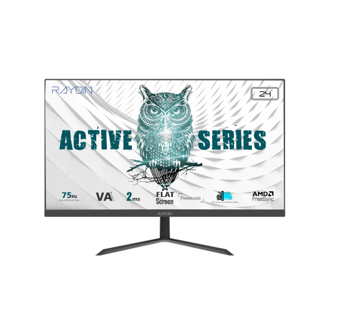 Raydın Alısa 24" 2Ms 75Hz Full Hd D-Sub Hdmı Frameless Va Led Monitör (Siyah)
