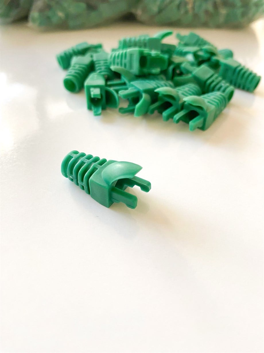 RJ45 BOTH PABUÇ KORUMA KILIFI YENİ NESİL YEŞİL RENK 50 ADET PAKET - Görsel 2