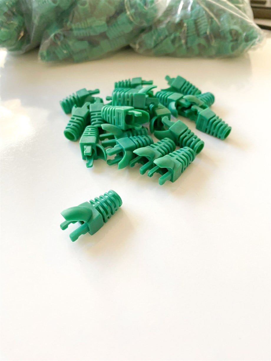 RJ45 BOTH PABUÇ KORUMA KILIFI YENİ NESİL YEŞİL RENK 50 ADET PAKET - Görsel 3