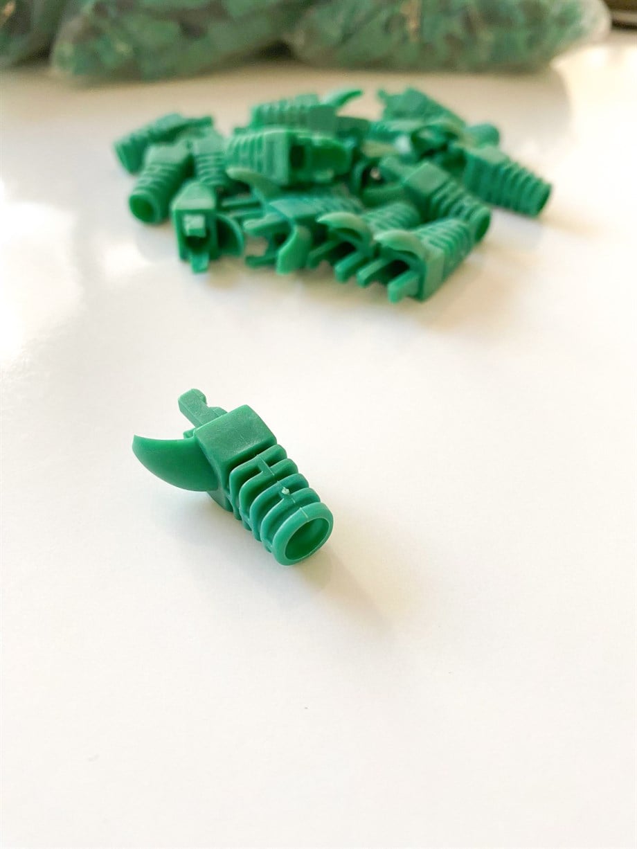 RJ45 BOTH PABUÇ KORUMA KILIFI YENİ NESİL YEŞİL RENK 50 ADET PAKET