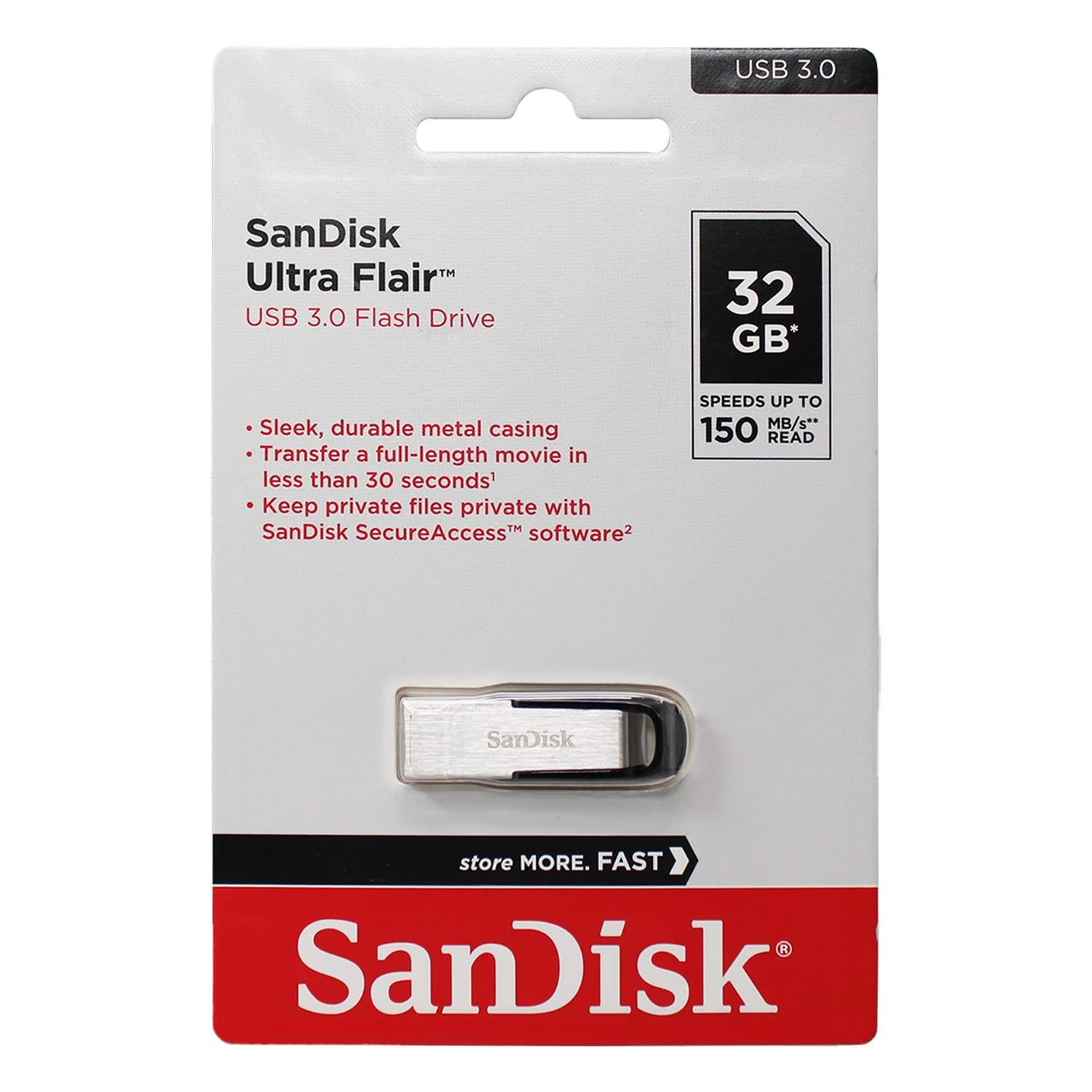 Sandisk SDCZ73-032G-G46 32GB Ultra Flair Metal 3.0 USB Flash Bellek Black