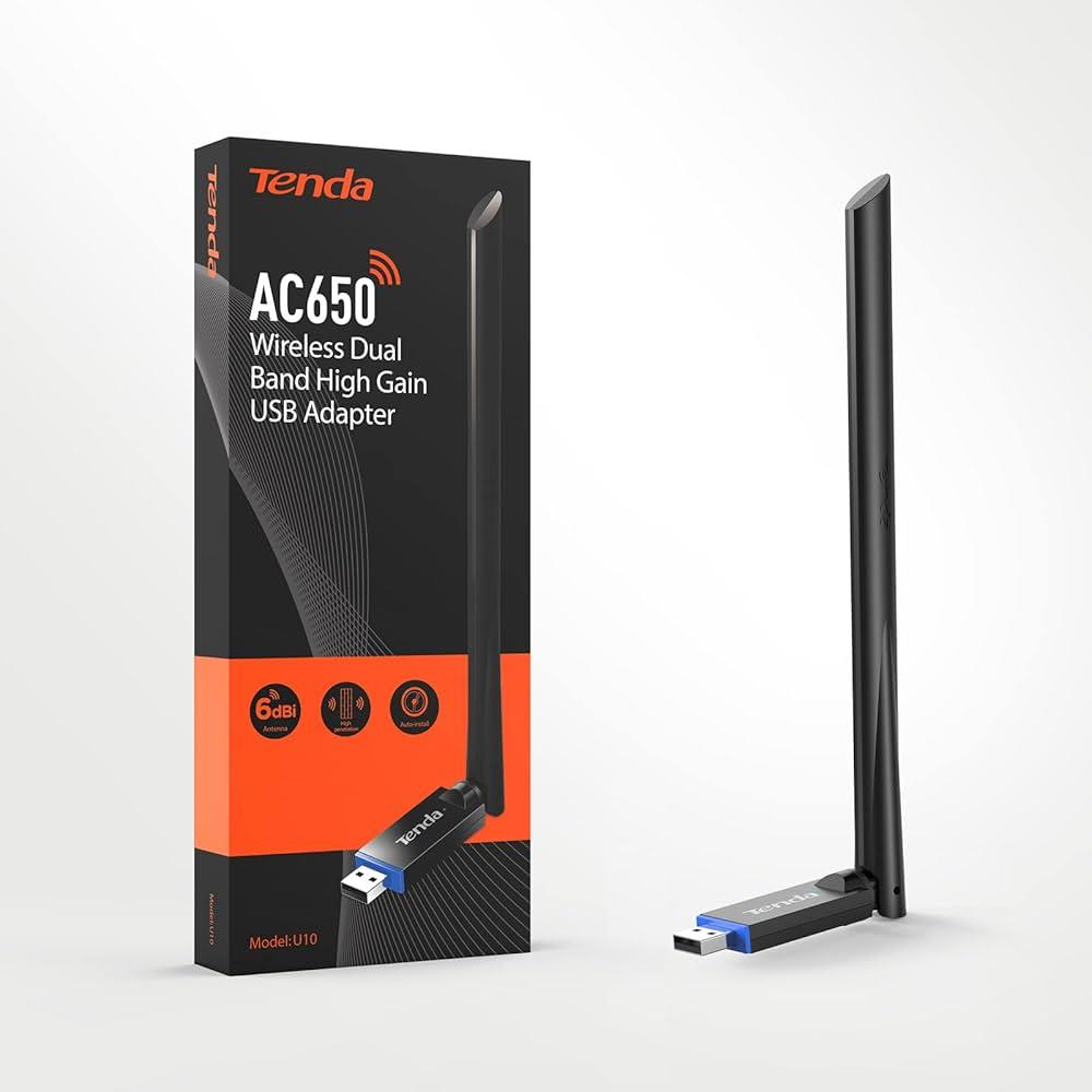 TENDA U10 AC650 Dual Band USB 3.0 Kablosuz Adaptör - Görsel 2