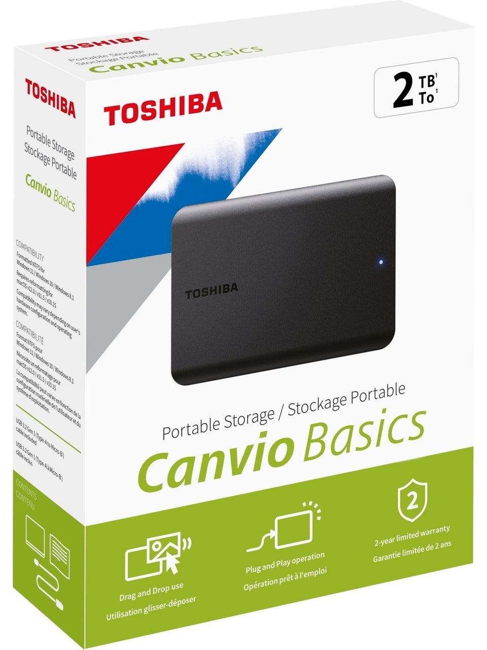 Toshiba Canvio Basics HDTB520EK3AA USB 3.2 2.5" 2 TB Harici Harddisk