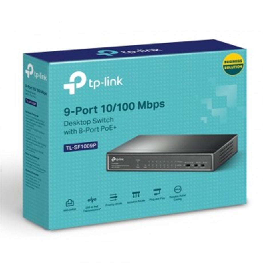 TP-LINK TL-SF1009P 8 PORT 10/100 SWITCH+8 POE 1XUP
