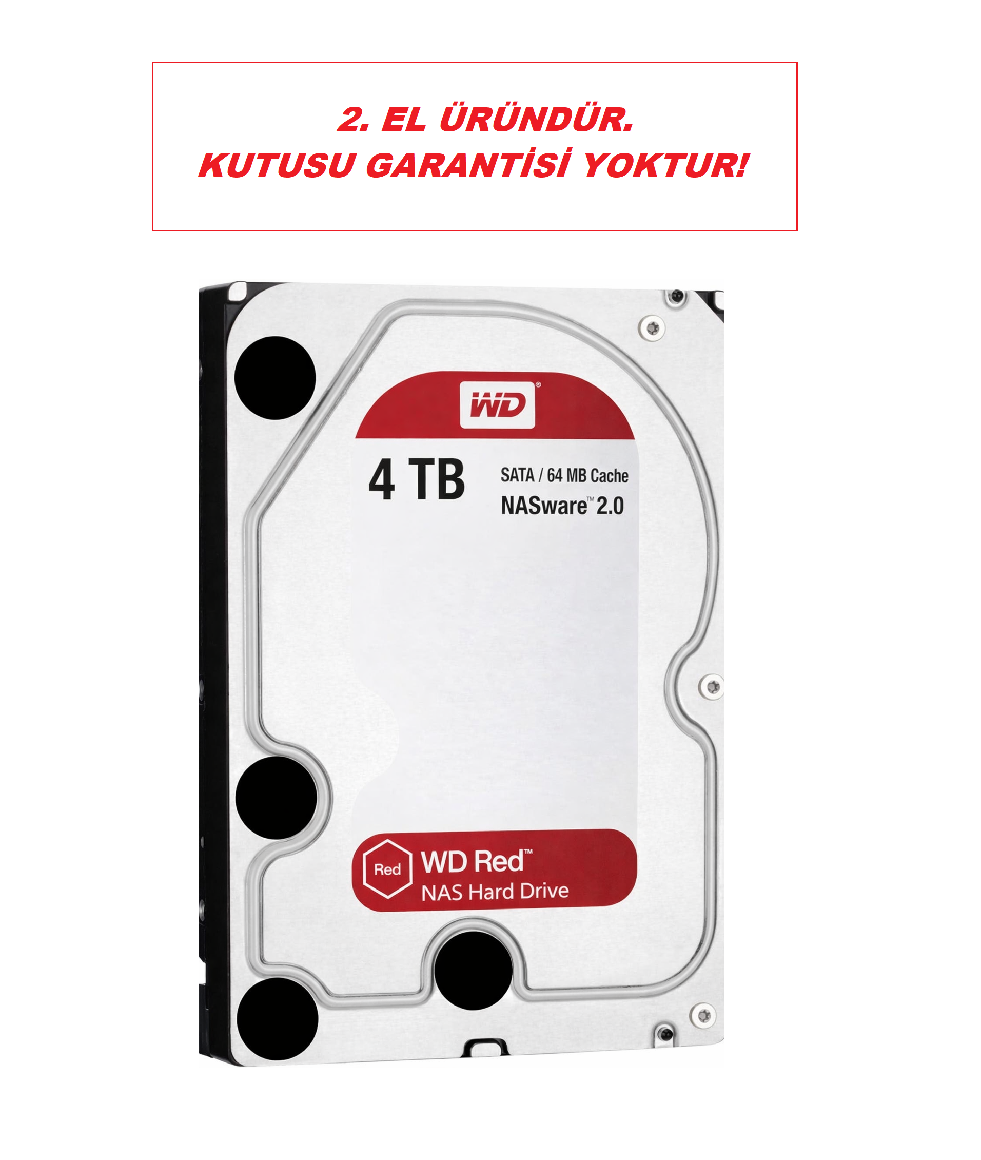 Western Digital Red WD40EFRX SATA 3.0 5400 RPM 3.5" 4 TB Harddisk 2. El