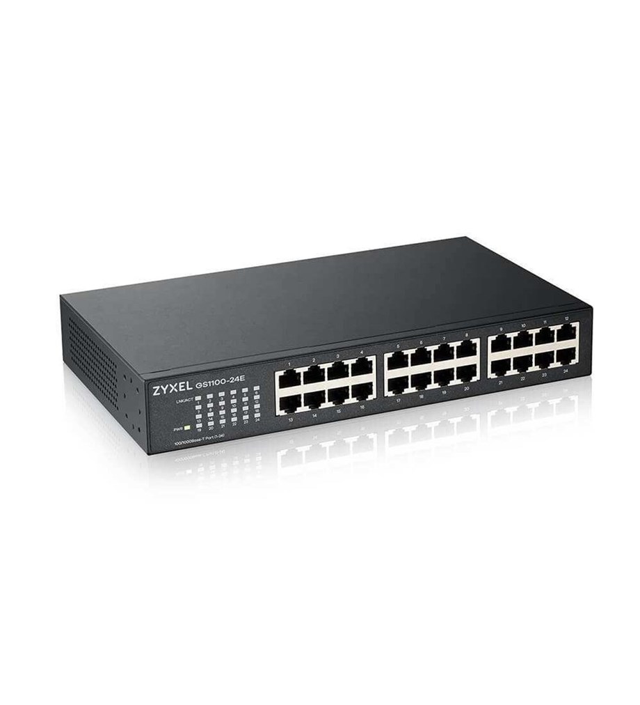 ZYXEL 24PORT GS1100-24E V3 GİGABYT YÖNETİLMEZ SWİTCH MASAÜSTÜ