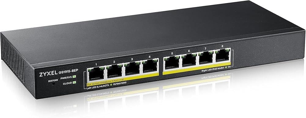 ZYXEL GS1915-8EP 8P 100/1000 SMART YÖNETİLEBİLİR POE HYBRID NEBULAFLEX SWITCH - Görsel 2